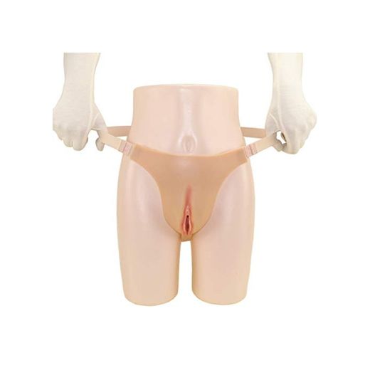 Tex-Eorey Ocultando Gaff Panty Silicona Falso Viginal Tanga Butt Lifter Hip Enhancer