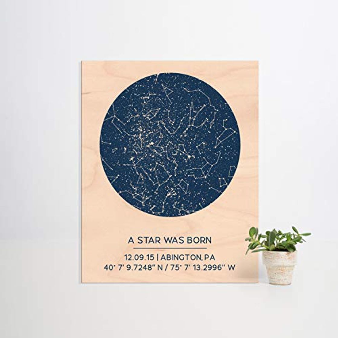 Productos Ced454sy - Mapa de Estrellas en Madera de 8 x 10 5