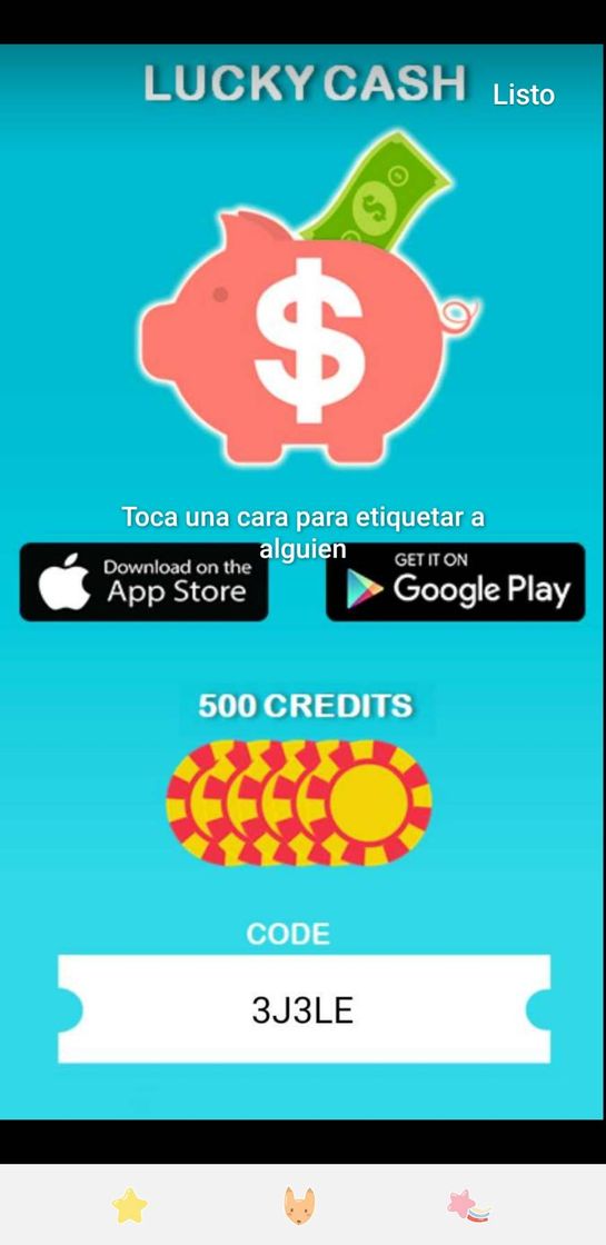 Moda Lucky cash app de pago por jugar código 3J3LE