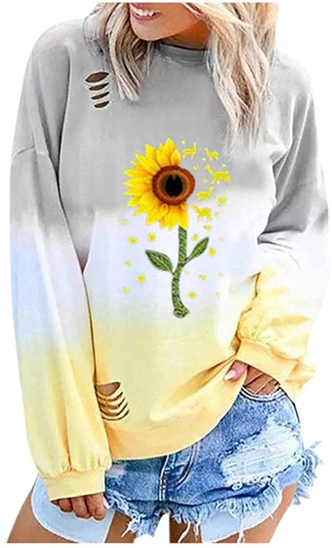 Social Color Tie Dye Sudaderas Tumblr Cortas con Capucha para Mujer Chica Adolescente