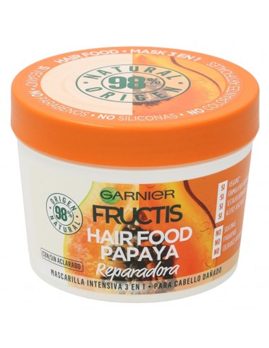 Belleza Garnier FRUCTIS HAIR FOOD papaya mascarilla reparadora 390 ml