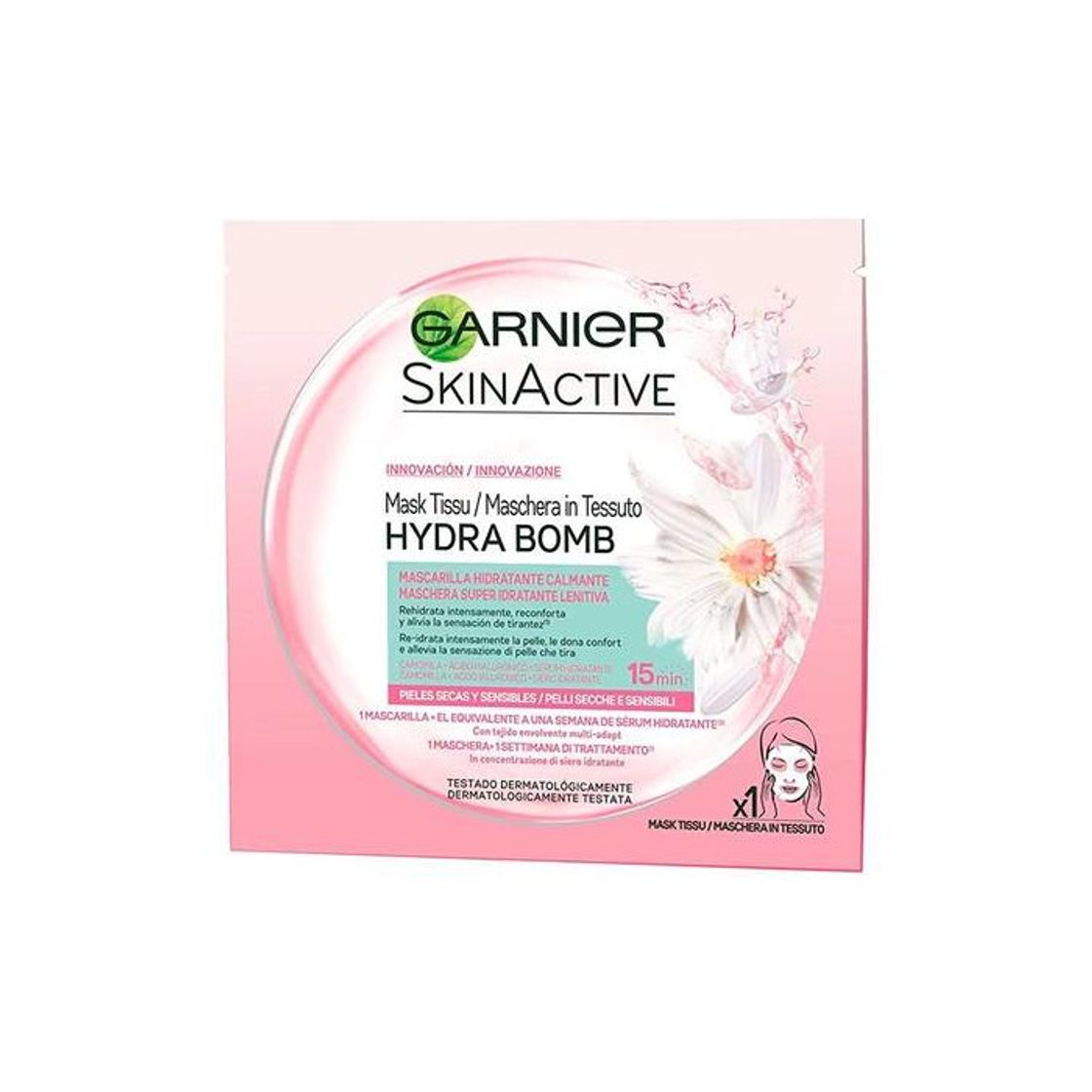 Social Garnier Máscaras Em Tecido Super Hidratante E Apaziguante

