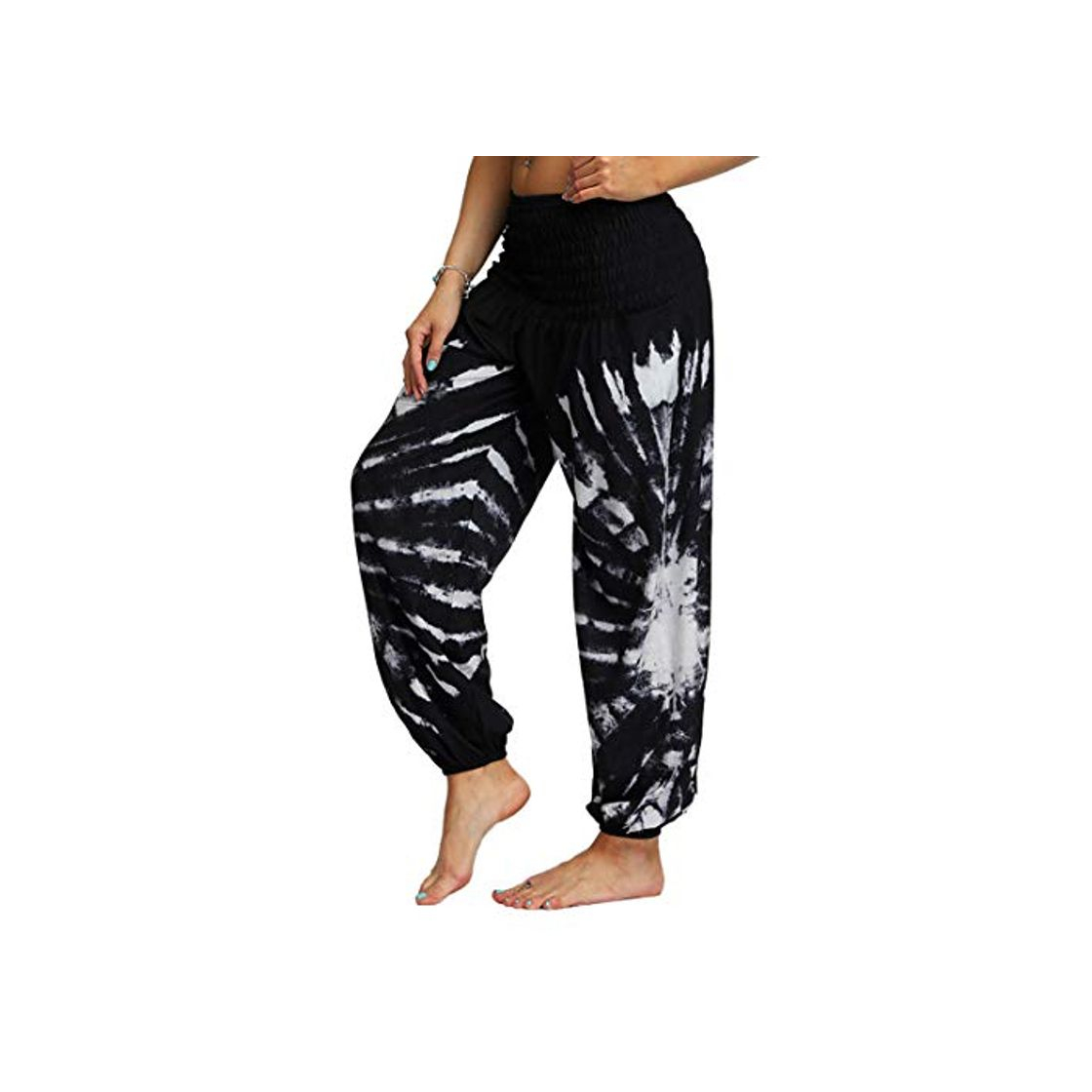 Moda Loozykit - Pantalones bombachos ligeros para mujer