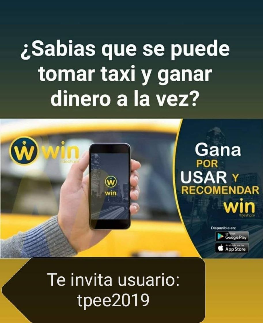 App Todo lo que pasa en Win. Te invita usuario:  tpee2019