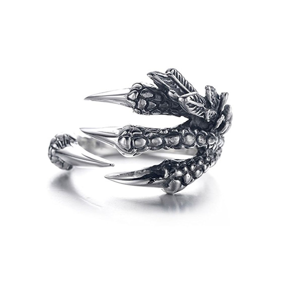 Social EQLEF Anillo de Garras de dragón, Anillo gótico para Hombre Anillo de