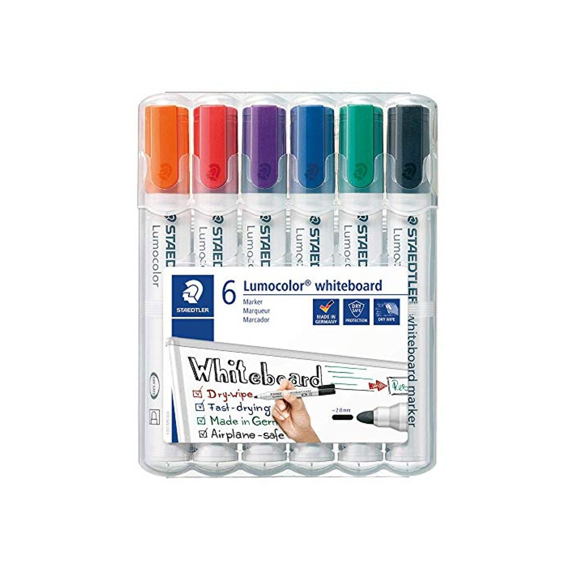 Social Staedtler 351 WP6 - Rotuladores para pizarra blanca Lumocolor