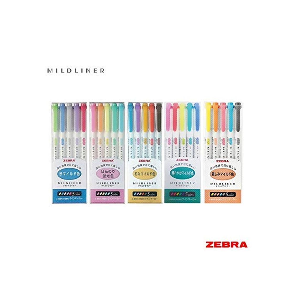 Social Zebra Mildliner - Juego completo de 25 colores