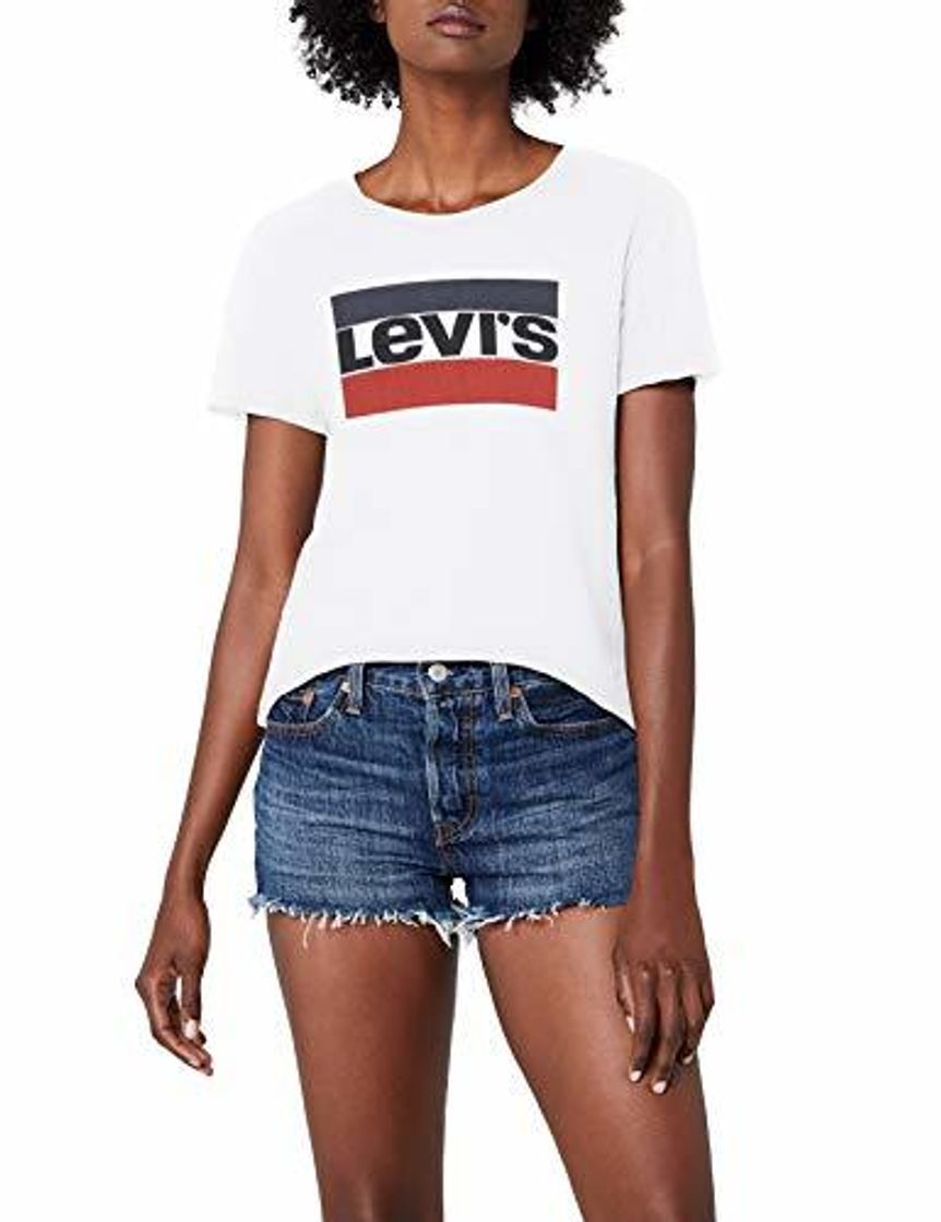 Social Levi's The Perfect Tee, Camiseta para Mujer, Blanco