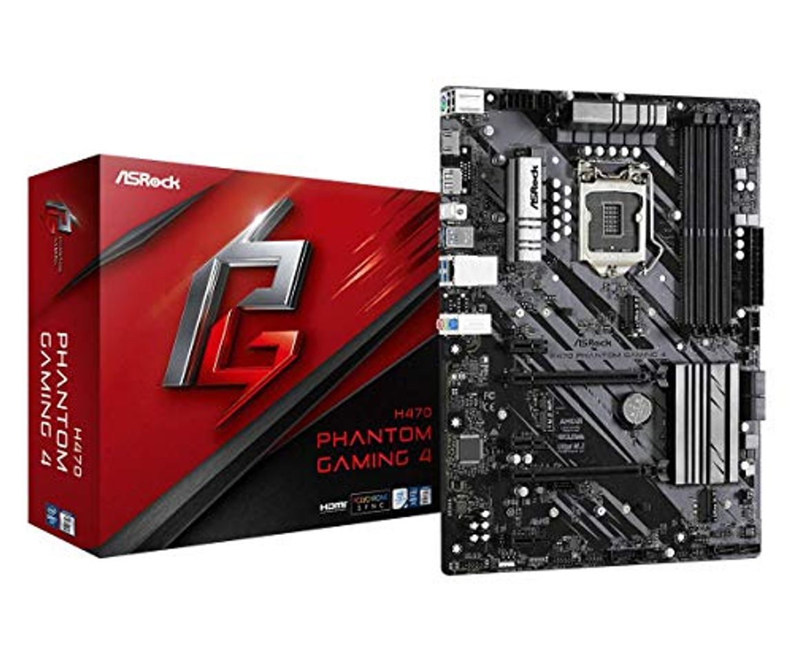 Products ASRock H470 Phantom Gaming 4 ATX Placa Base para CPU Intel LGA1200