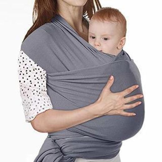 Lictin Fular Portabebés Elástico Gris Portador de Bebé ;Pañuelo de algodón;Unisex;Para padres