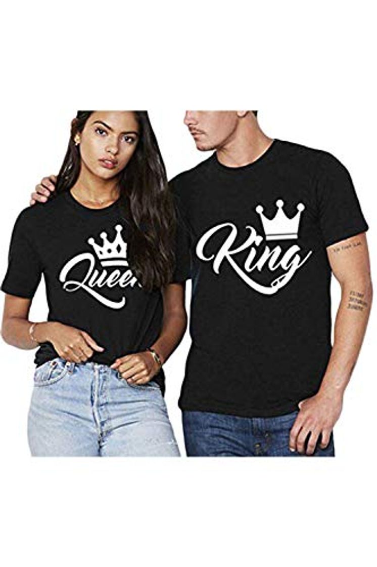 Moda Rey Reina Camisas Par T Regalo De Camiseta Los Hombres Y Las