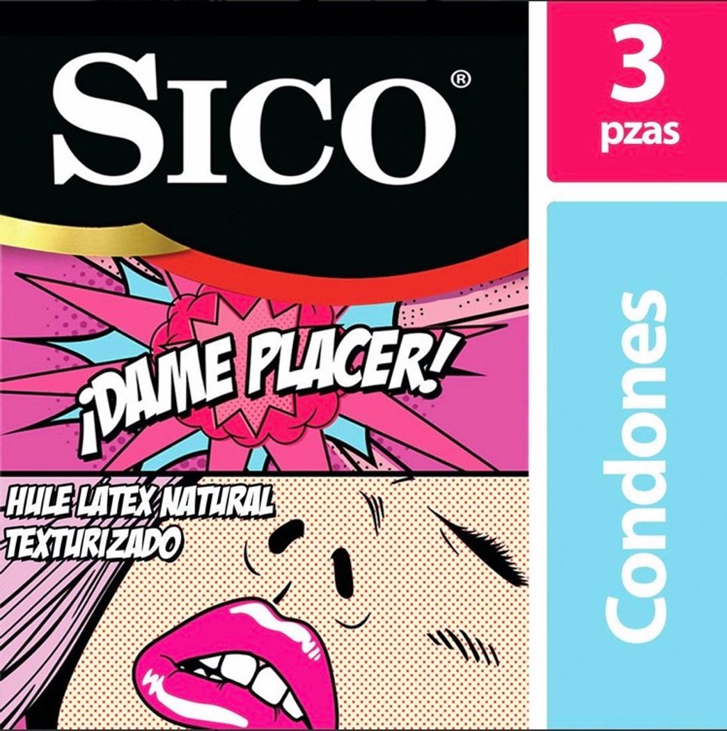 Fashion Sico Play ¡dame placer! Cartera con 3 condones texturizados.