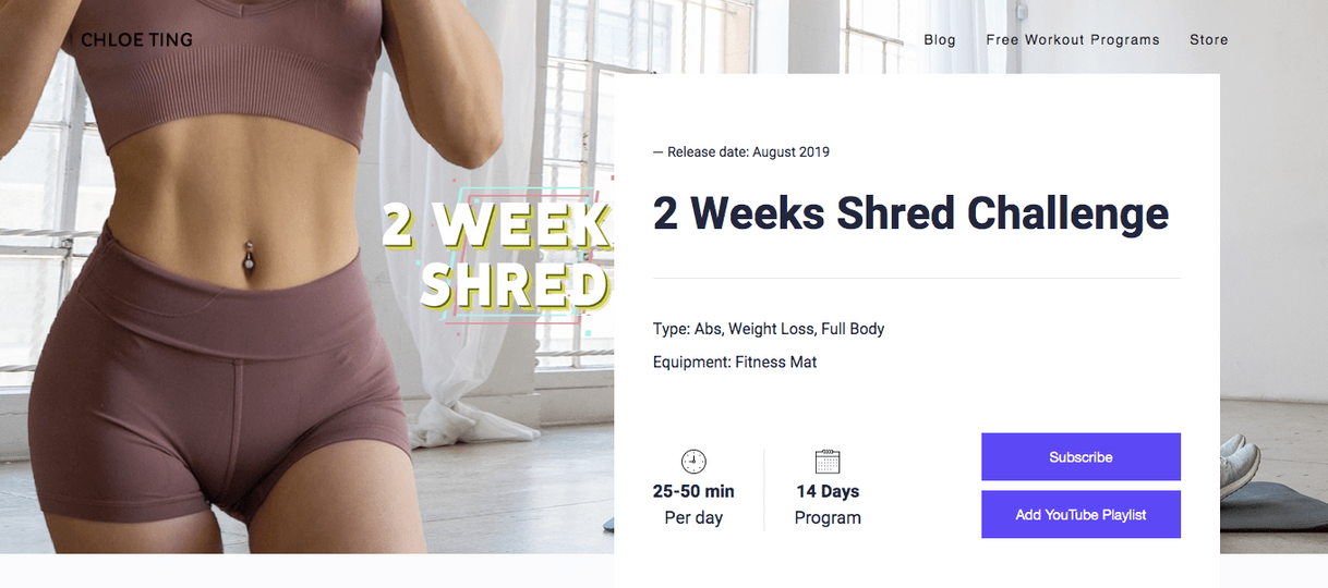 Fashion 2 weeks shred challenge 