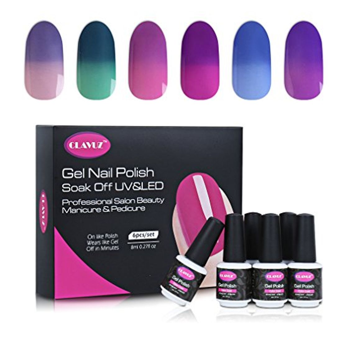 Product Clavuz 6pcs Kit de Esmaltes de Uñas Gel UV LED Semipermanente Efecto