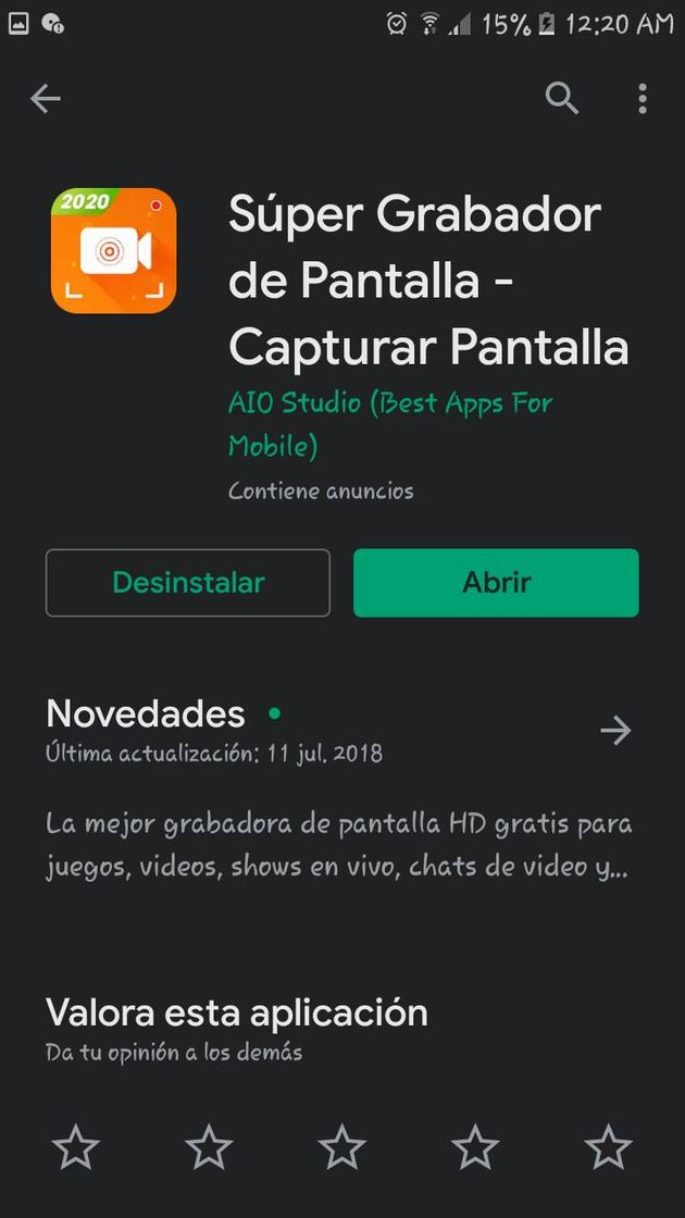 App Graba tu pantalla con esta app