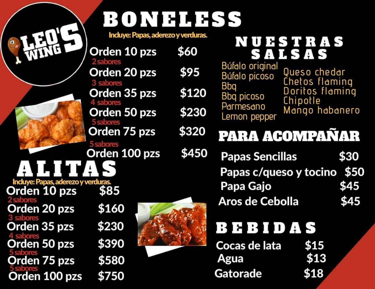 Restaurants Leo's Wings sucursal la fe