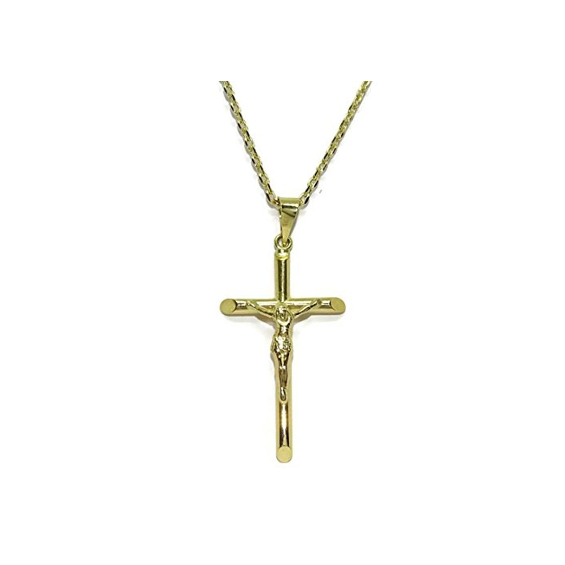 Moda Never Say Never Cruz con Cristo de Oro Amarillo de 18k y