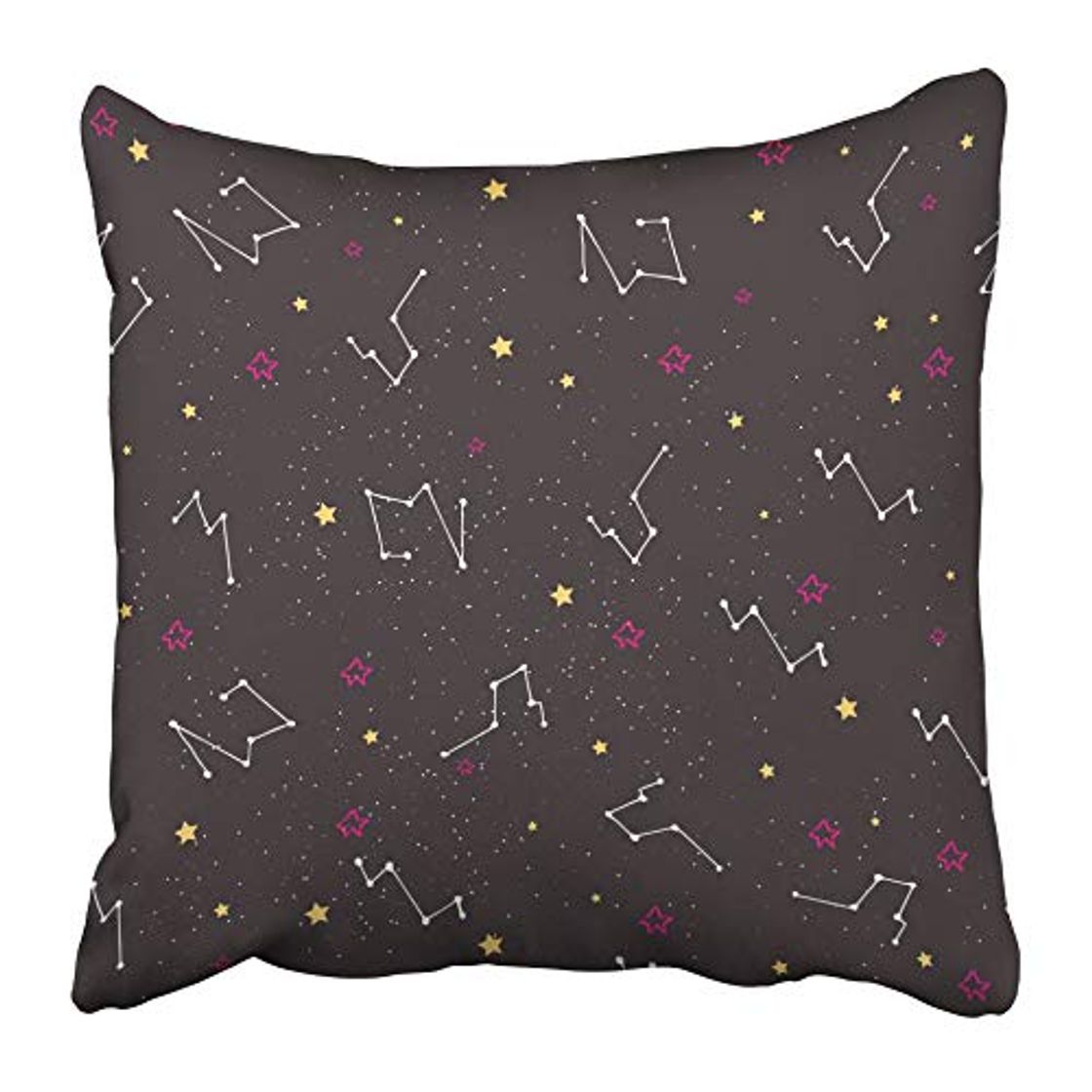 Social ETGeed Fundas de Almohada Azul Constelaciones del Zodiaco Azul Diseño de Estrellas Cielo Nocturno Bosquejo Rosado Astronomía Abstracta Negros