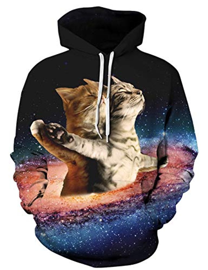 Product Goodstoworld Gato Pullover 3D Sudadera con Capucha Hombres Mujer Colorido Gráfico Impresion Sudaderas Divertido Sweatshirt