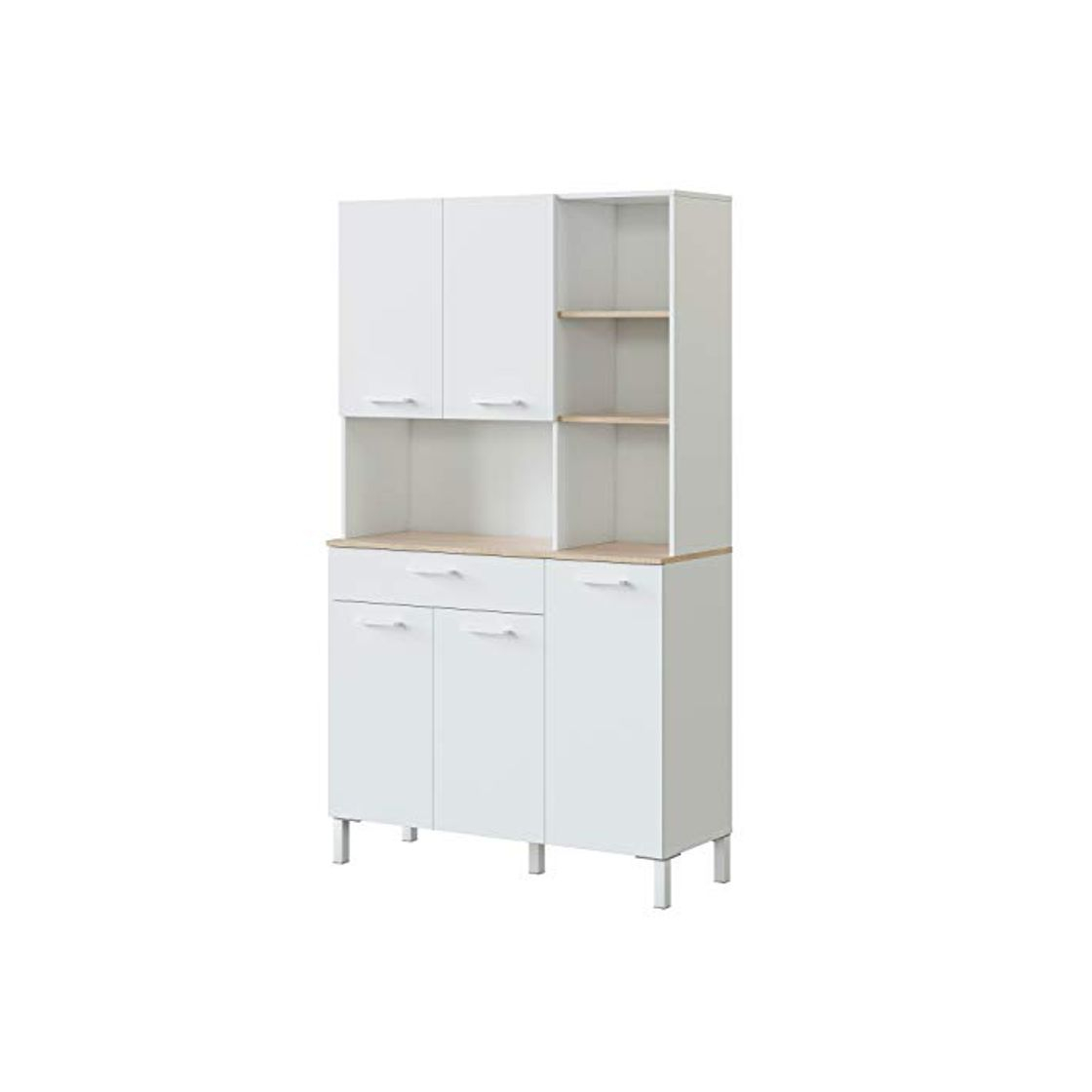Social Habitdesign 0F9950A - Alacena de Cocina, Aparador, Mueble Auxiliar 5 Puertas