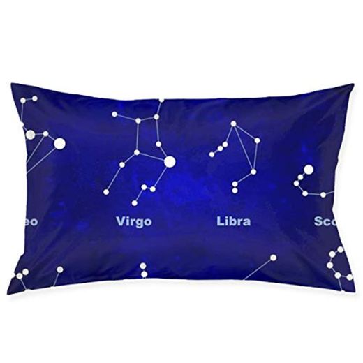 Zhgrong Símbolos de la constelación Azul 20x30 Pulgadas Protectores de Almohadas Fundas de Almohadas estándar