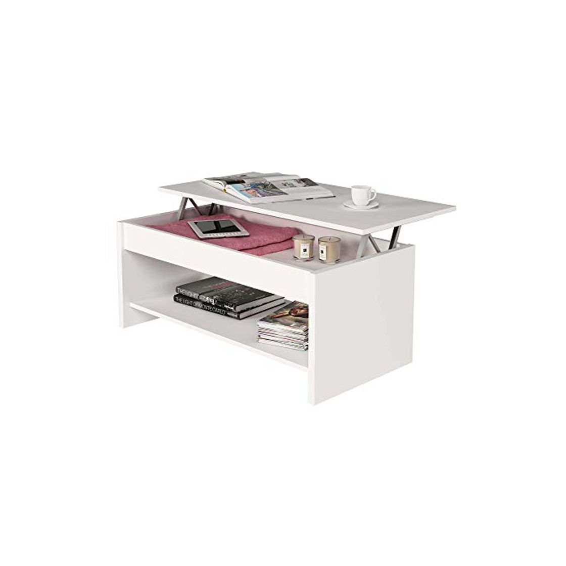 Product Samblo Argus - Mesa de centro elevable de melamina