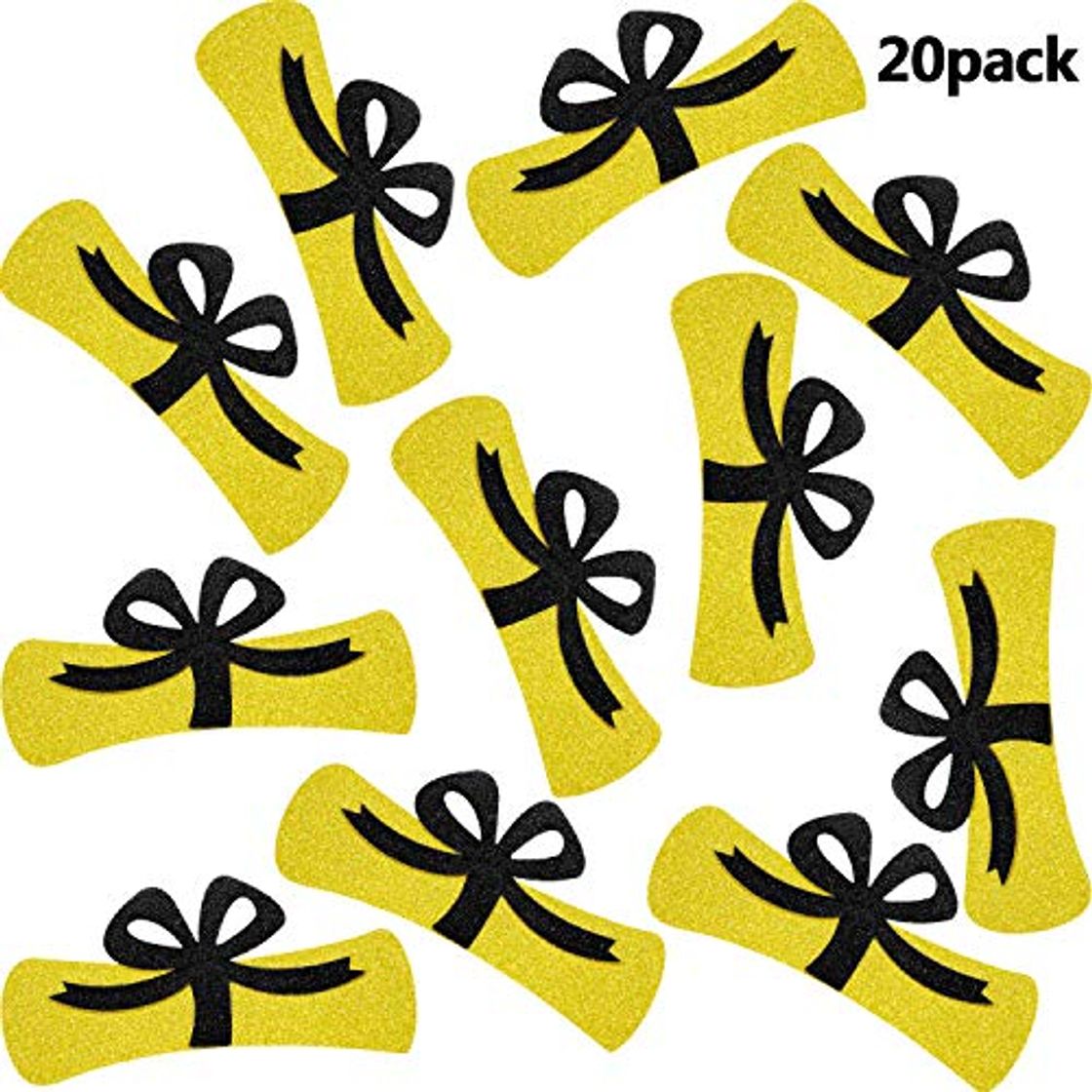 Product 20 Piezas 4 Pulgadas Confeti de Diploma de Brillo Centros de Mesa de Graduación Confeti de Graduación para Clase de 2020 Escuela Colegio Fiesta de Graduación