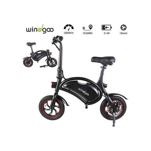 Windgoo Bicicleta Electrica 36V Plegable - E-Bike 12", Actualizar Bici Electrica Urbana