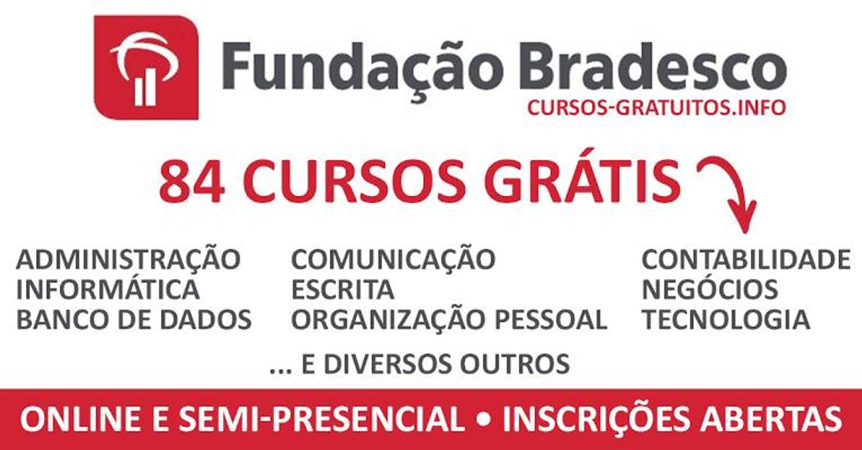 Moda Cursos online gratuitos Bradesco