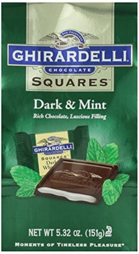 Ghirardelli Chocolate Dark Chocolate & Mint Squares Chocolates Gift Bag