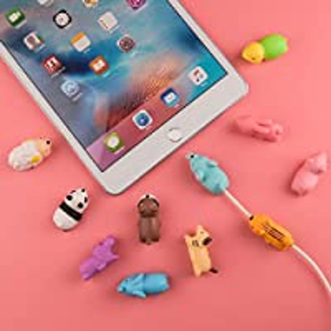 Electronic TUPARKA 25 PCS Protector de Cable Cute Animals,Mordeduras de Cable, Diseño de