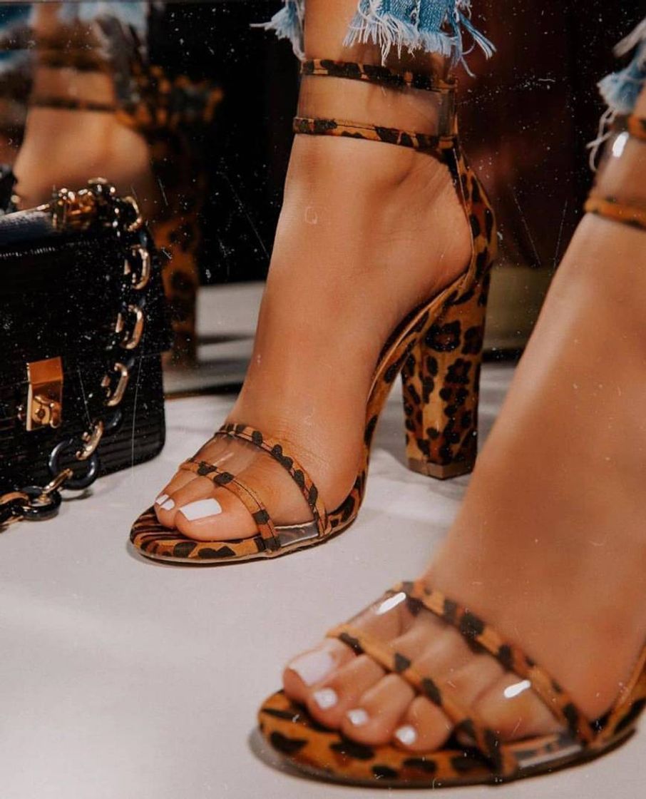 Social Sandalias animal print con tacón 