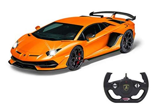 Jamara- Lamborghini Aventador SVJ 1:14 Naranja 2,4 GHz – Licencia Oficial, hasta