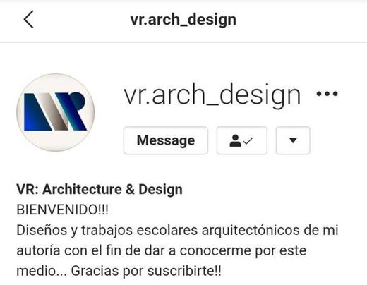 Mi cuenta de Instagram de mis proyectos arquitectónicos