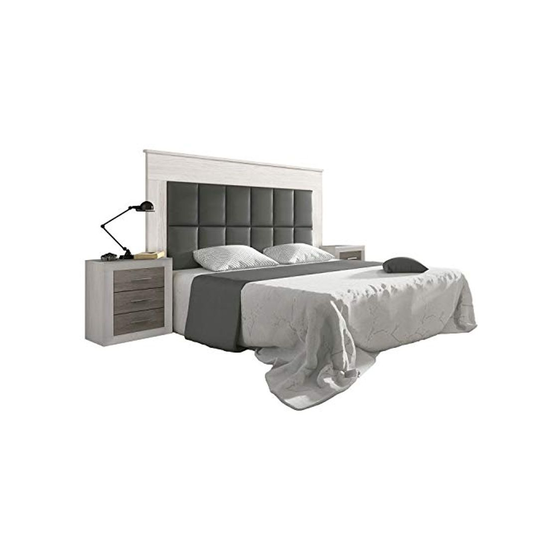 Productos duehome HomeSouth - Cabezal para Cama de Matrimonio, cabecero Alto Modelo Lara,