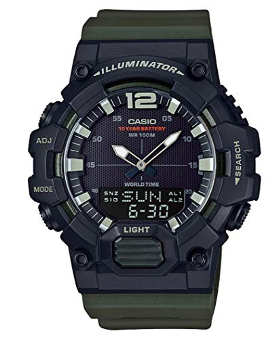Social Casio Reloj Digital para Hombre de Cuarzo con Correa en Resina HDC-700-3AVEF