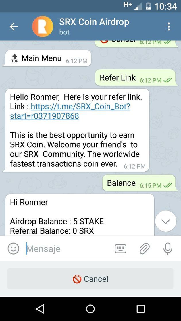 Moda Este bot de telegram te hará ganar 5$ x cada referidos