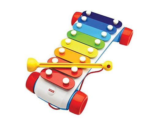 Mattel Fisher-Price-Xilófono de Arrastre, Juguete Musical de Gateo bebés