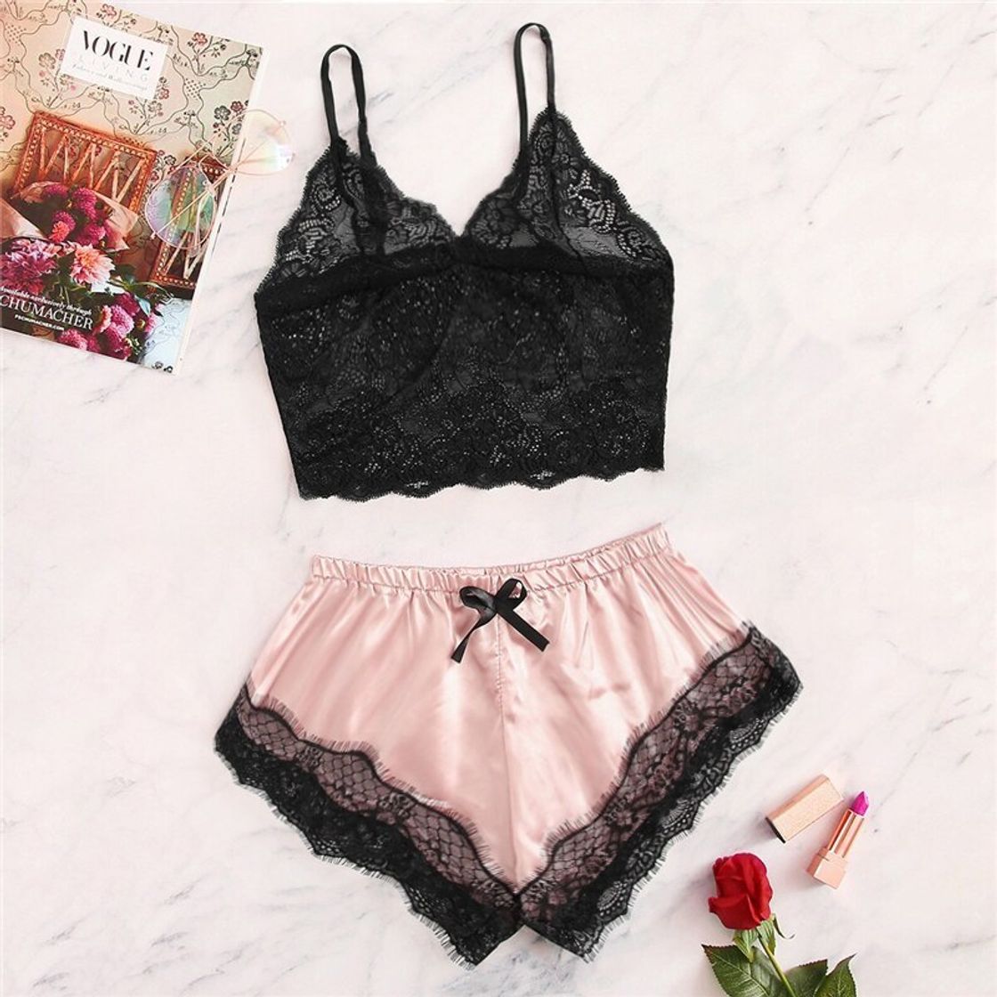 Social L-Yune Tallas grandes para mujer Ropa interior sexy Bralette transparente Conjunto de