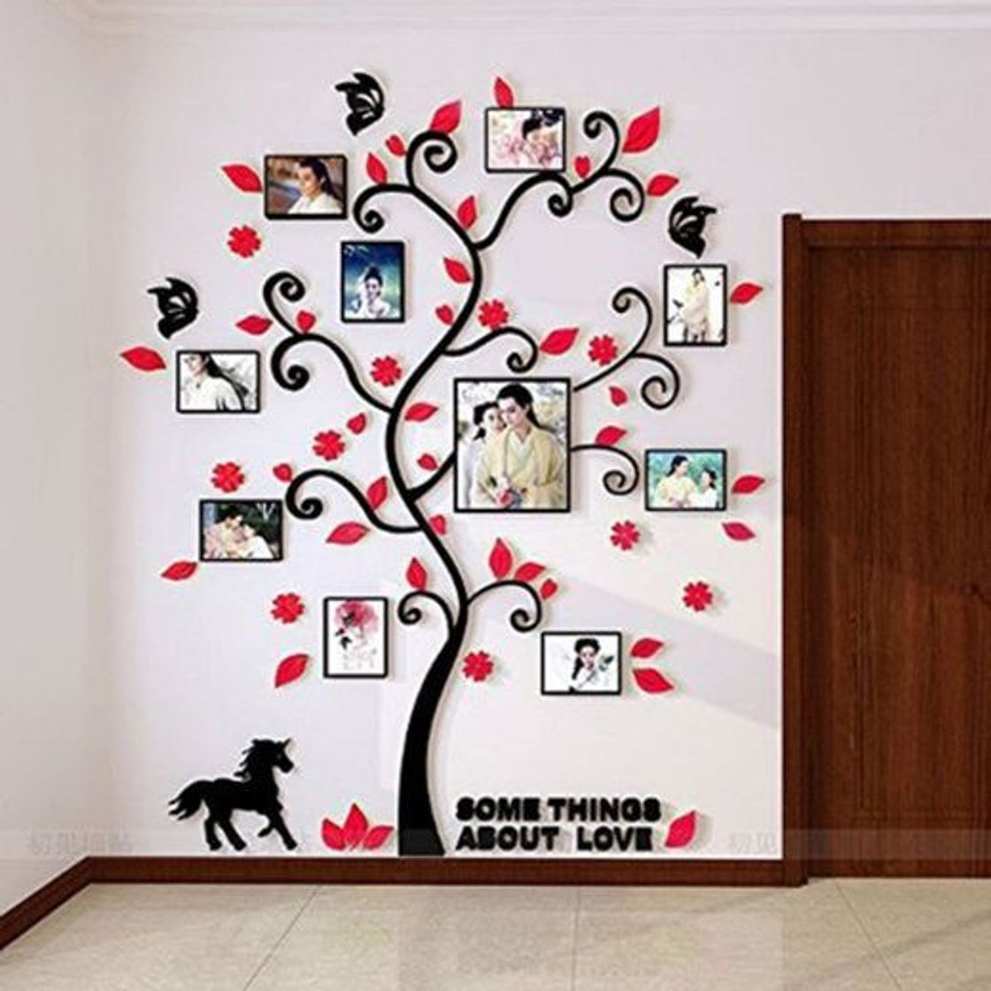 Social Alicemall Adhesivos 3D Decorativos para Pared AcríLico 3D Engomadas de la Pared