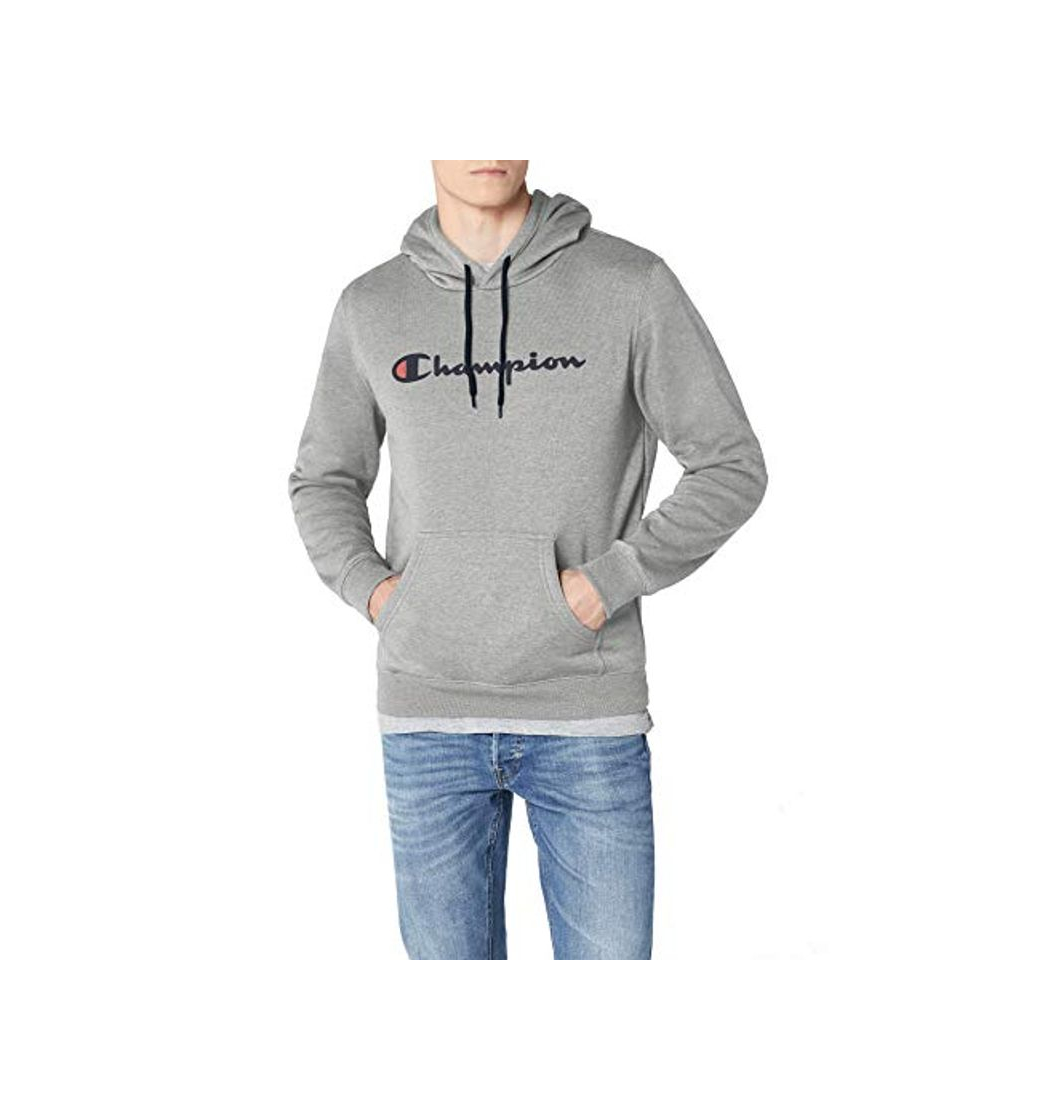 Champion Classic Logo para Hombre Sudadera, Gris