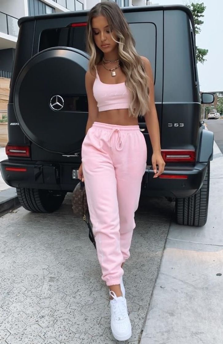 Moda Tied Together Sweatpants Pink