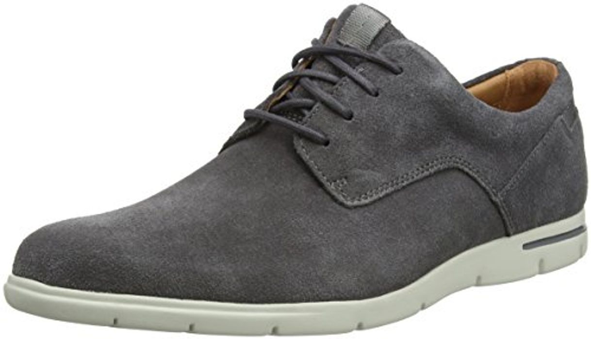 Fashion Clarks Vennor Walk, Zapatos de Cordones Derby para Hombre, Gris