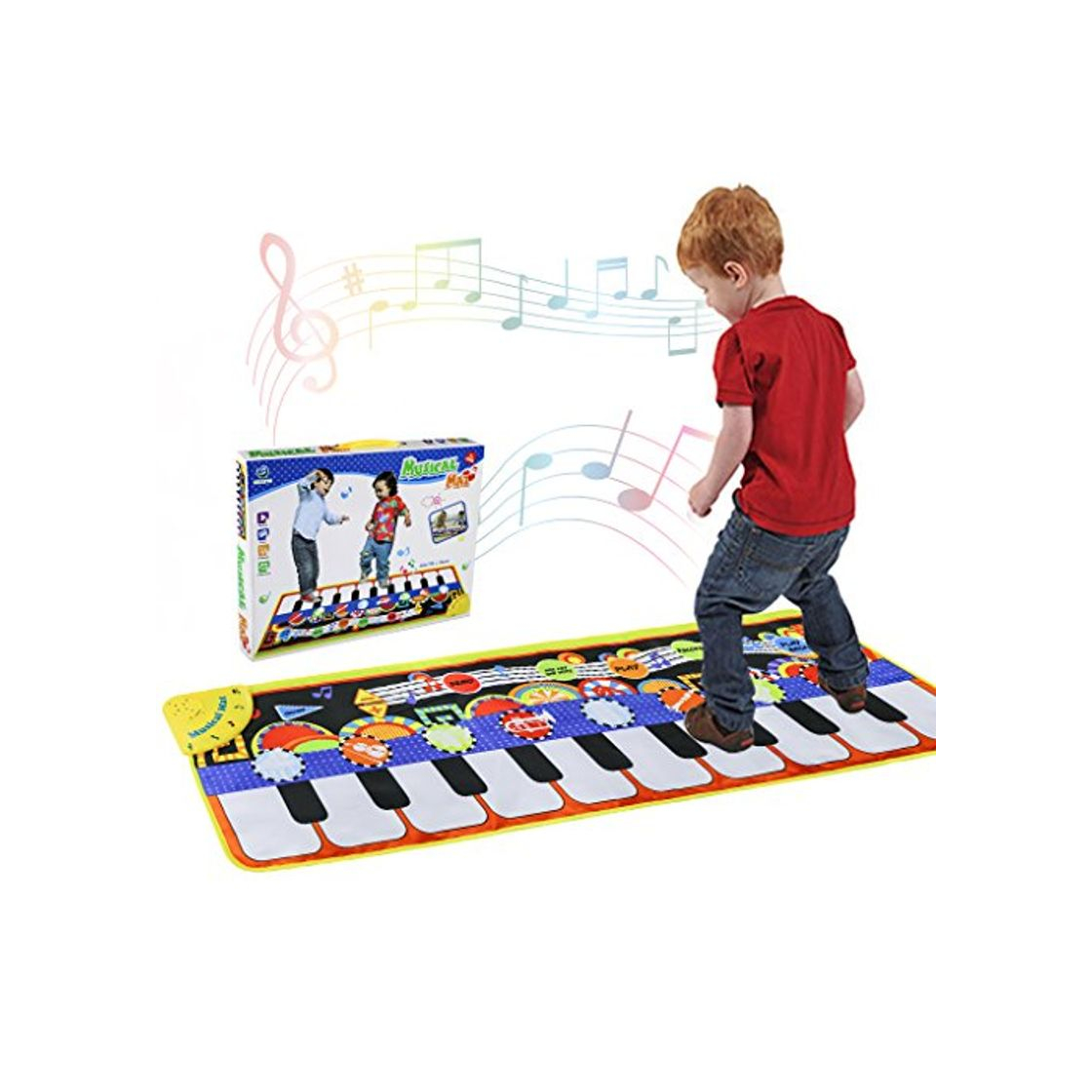 Producto RenFox Alfombra de Piano, Alfombra Musical de Teclado, 5 Modes & 8