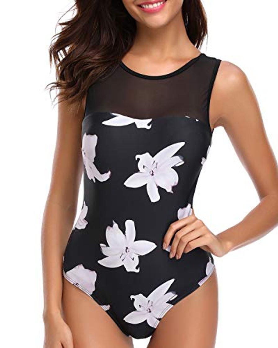 Fashion Mujer Bikinis Una Pieza Traje de Ba?o Ba?Ador Push Up Cuello Halter Vientre Plano Monokinis Playa Bathingsuit