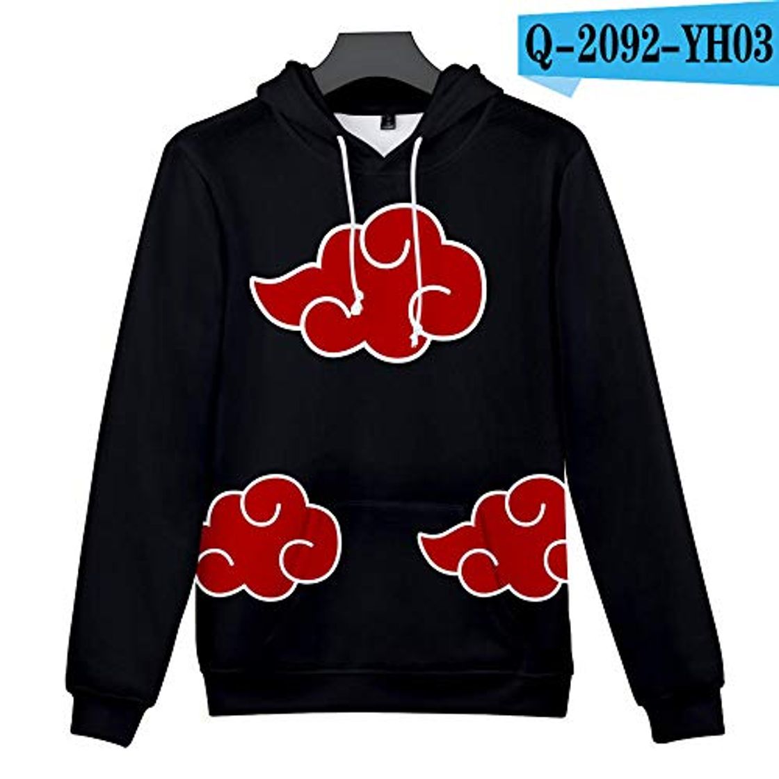 Fashion Frdun Tommy 3D Naruto Sudadera con Capucha Hombres y Mujeres Hip Hop