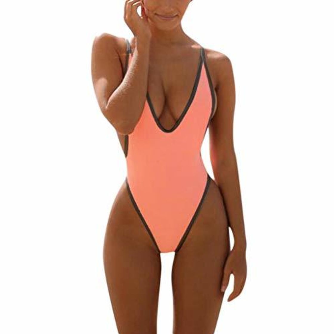 Fashion K-Youth Bañador Mujer Una Pieza Adelgazante Piscina Deporte Bikini Mujer Sexy Brasileña