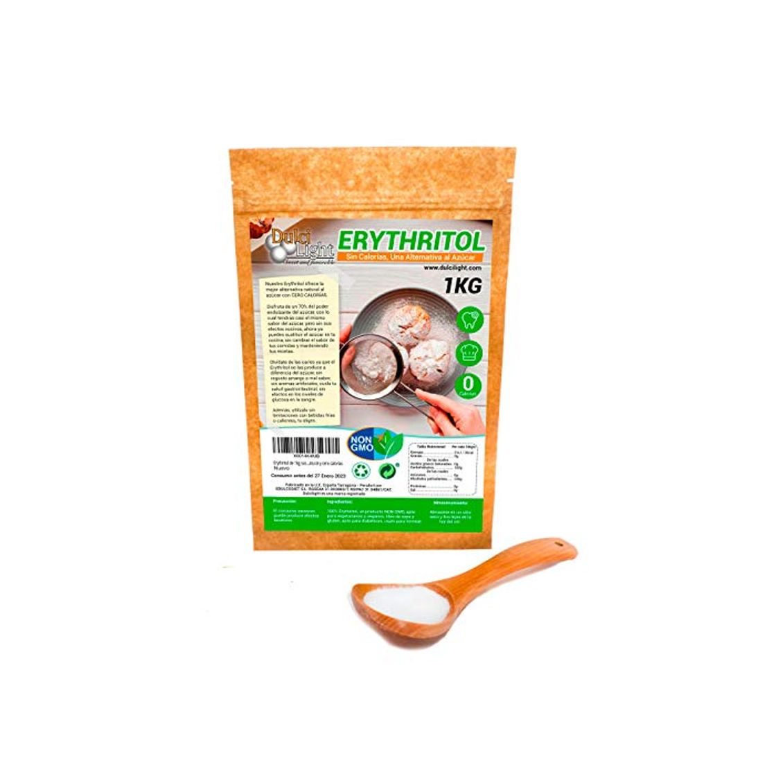 Product Eritritol 100% Natural Envase Ecologico 1Kg Edulcorante Cero Calorias