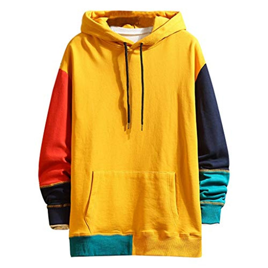 Moda Overdose Sudadera Hombres Patchwork Slim Fit Hoodie OtoñO Moda Outwear Nueva Blusa