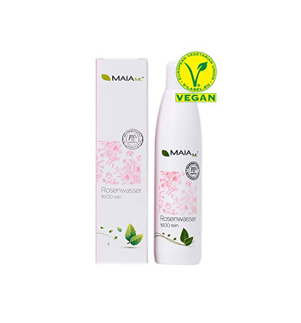 Productos Agua de rosas orgánica 100 % de Maia MC – Vegan – Limpiador de agua facial 250 ml – con vitamina C – sin aditivos – Cosmética natural – contra espinillas – piel impura – Reducción de poros